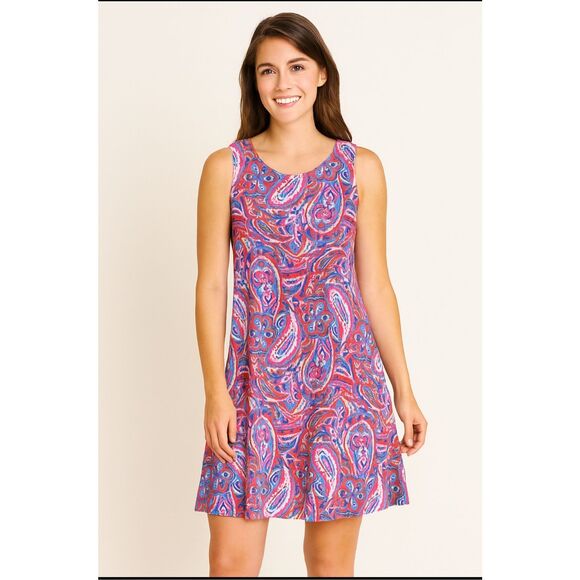 Anne Klein Paisley Print Sleeveless Slip Dress Size 6 NWT - Picture 1 of 8